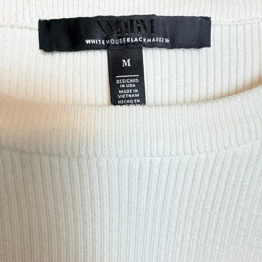 WHBM Rib Knit Colorblock Sweater Medium - Picture 11 of 12